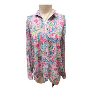 Gottex Golf Tennis Pickleball UPF 50+ Moisture Wicking Peri Flower Top XL